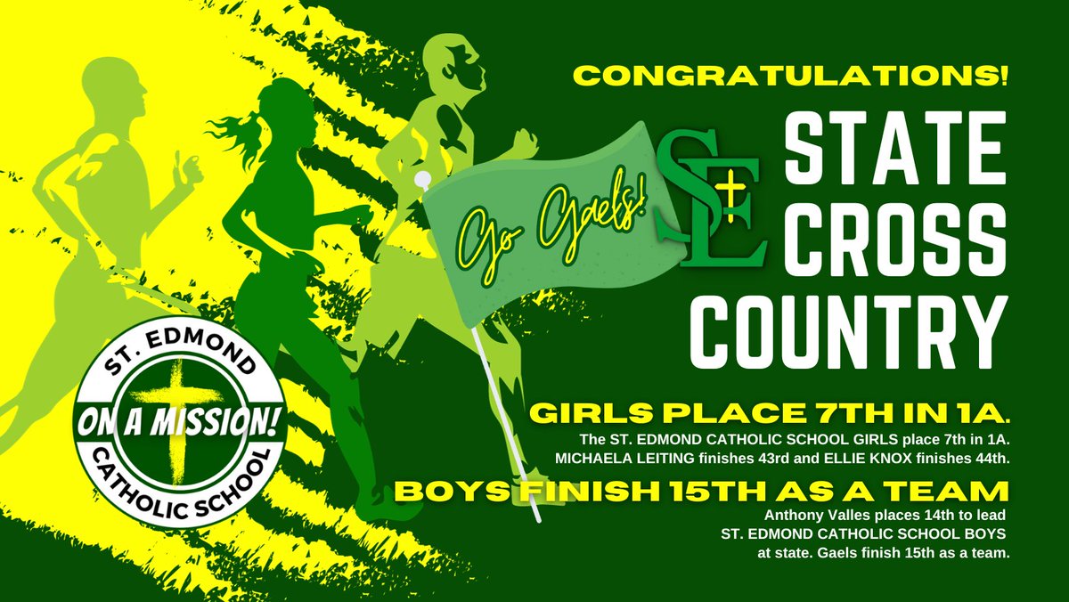 Congratulations to both the Girls and Boys SE State Cross Country teams! YOU are amazing!