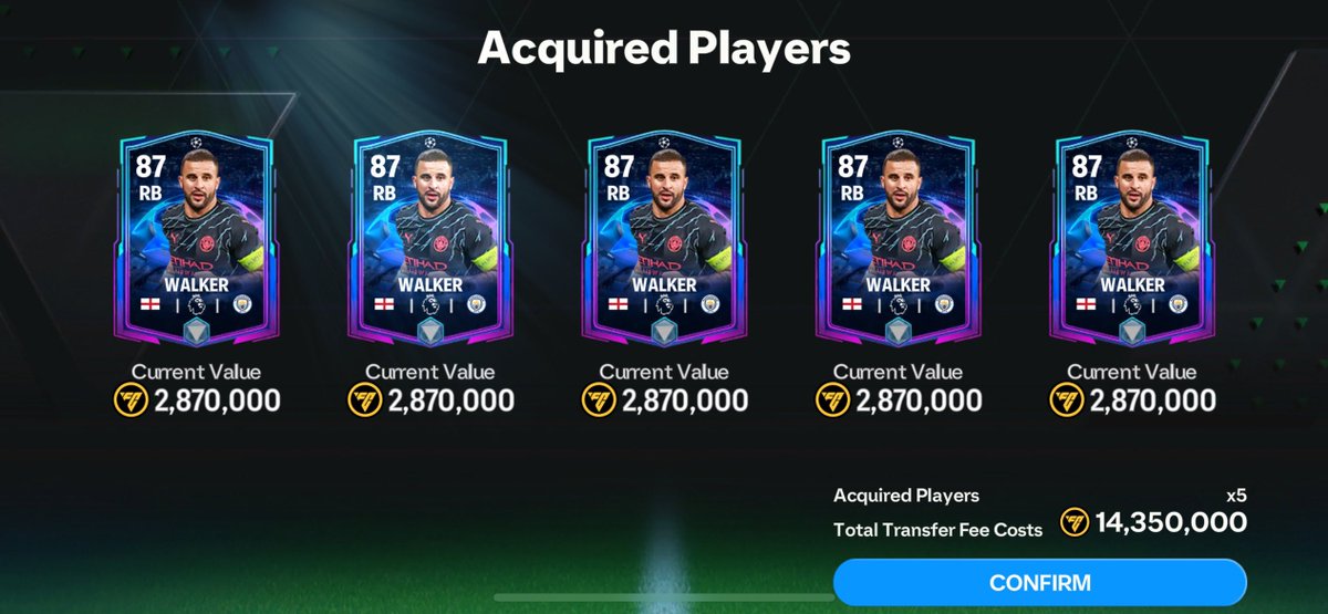 Some good buisiness, time to find the next cards ! P.s. I sent two Walkers into an exchange by mistake 🥲💸 @newcomerFM @JoelChronicles @F1FAADAM @MannFifaM @TASGAMING04 @djmixfoo #FCMobile #EAFC #Market