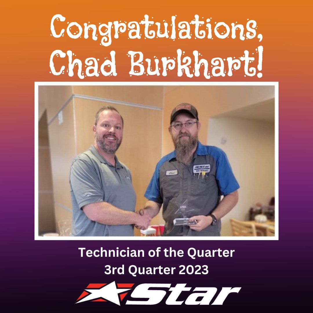 StarFordBigSpr's tweet photo. Three quarters in a row...way to go!!! Congratulations, Chad Burkhart, on being our Technician of the Quarter once again 🦸‍♂️! Thanks for representing what the #stardifference is all about! https://t.co/iEFLJfp19G