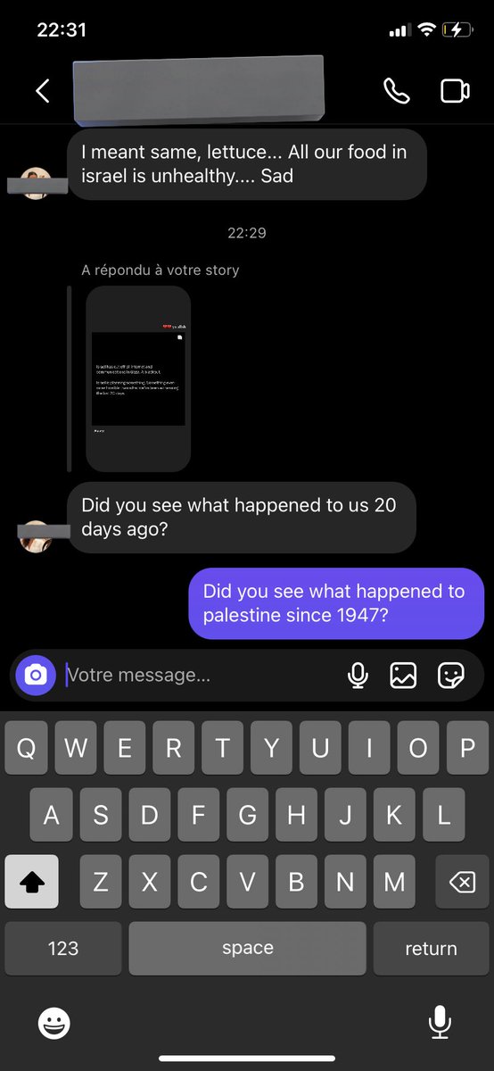 old israeli friend replying to my story… they have worms for brains