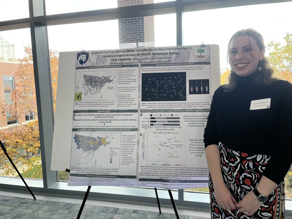 jilla_hamilton's tweet photo. Rising stars in forest genetics from the Schatz Center for Tree Molecular Genetics representing at the Biology Undergraduate Symposium today @PennStateBio @Michell01008276 @jordanbasalyga @LuciaAAnderson @Brianna_sutara #supportingundergraduateresearch #proudPI https://t.co/8dIqMKKdX5
