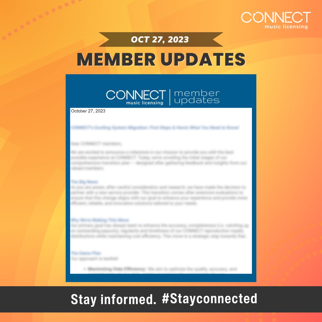 CONNECT music licensing tweet media