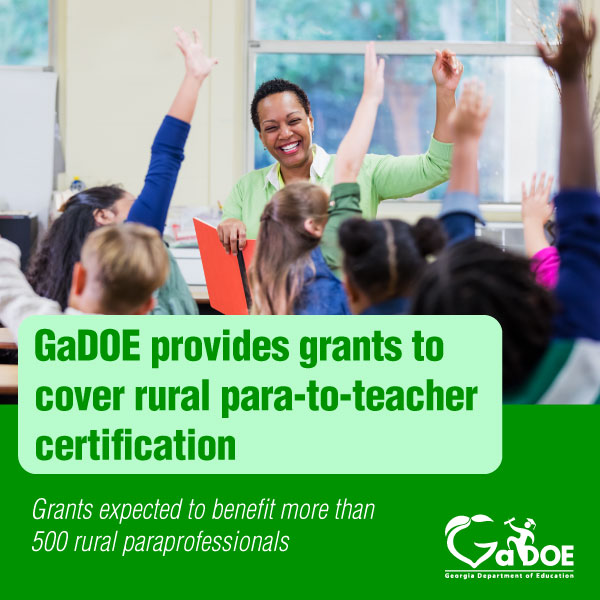 “The Georgia Department of Education aims to continue elevating the teaching profession, strengthening the teacher pipeline, and ensuring every Georgia student has access to excellent teachers,” Superintendent Woods said. 

More: madmimi.com/p/4e2ab71.