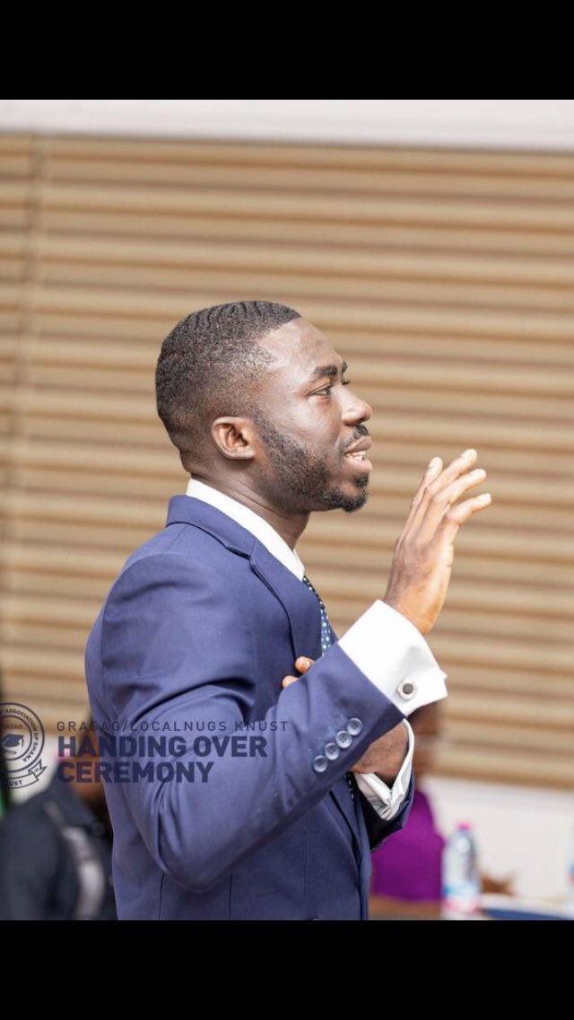 HonSK7's tweet photo. A memorable moment on  25/10/23 to be sworn-in as the KNUST-Local NUGS President, together with my co-executives. 
It’s been a rollercoaster of a journey. Congratulations to us 🎊🎉. 
I have no doubt we shall do well!!May Allah be our helper🙏 https://t.co/XfScm0UALS