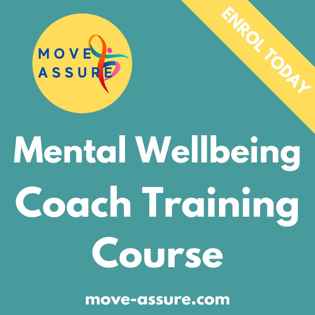 Move-Assure Mental Wellbeing Coach Training 
2024 Courses - Enrol Now 

move-assure.com/courses/mental….  #mental #mentalwellbeing #mentalhealth #dancer #psychology #coaching #socialprescribing #lifestyle #healthylifestyle #movement #resilience #positivevibes #occupationaltherapy #therap