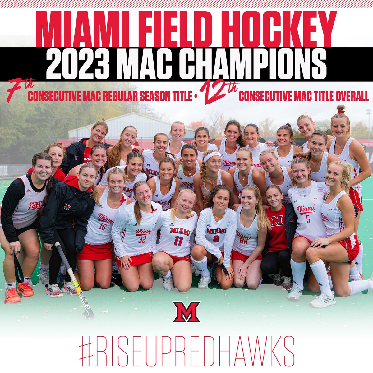 So excited!! Today we won our 7th consecutive MAC regular season title and added on to our MAC record of 12 consecutive MAC championships! #RiseUpRedHawks #GraduatingChampions