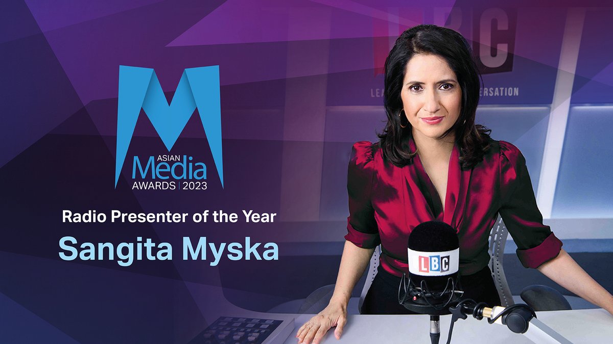 The 2023 Radio Presenter of the Year is Sangita Myska (@SangitaMyska, @LBC)