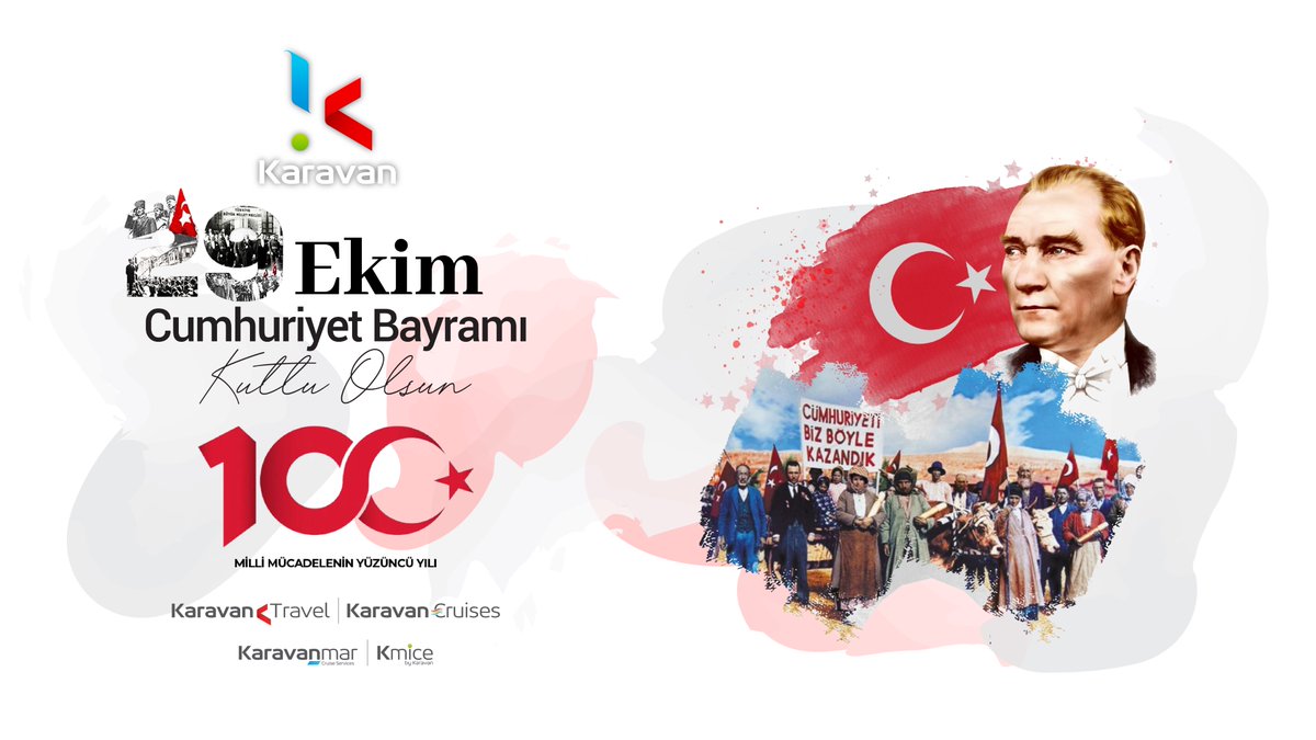 29 Ekim Cumhuriyet Bayramı kutlu olsun!
Happy October 29th Republic Day!

#29ekim #cumhuriyetbayramı #cumhuriyet #Republicday2023
#karavantravel #karavanturkey #karavanmar #kmice #karavancruises