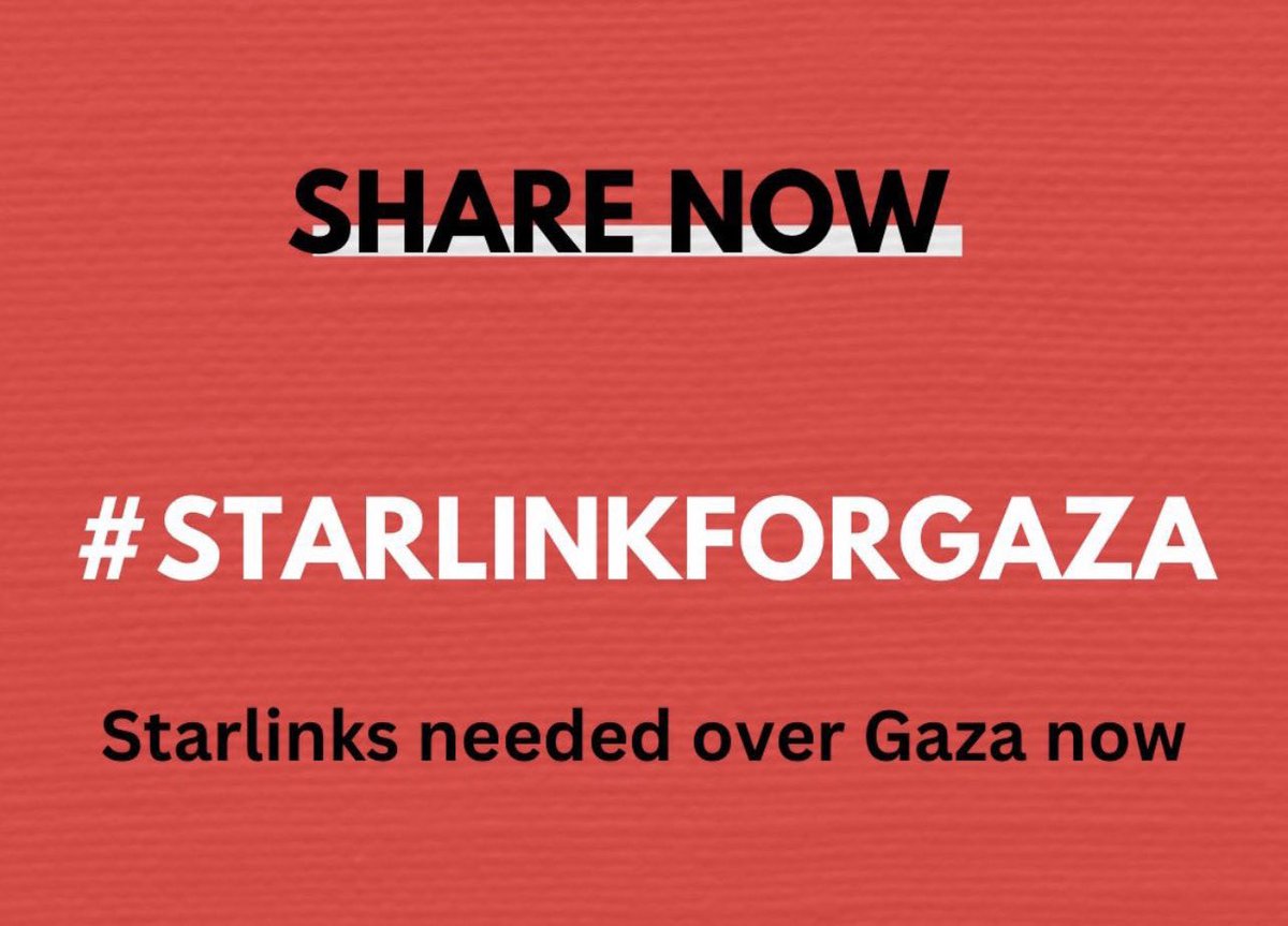 Layalialsaleh's tweet photo. Urgent need .. Save #Gaza #starlinkforgaza https://t.co/jxCx9P2XQv