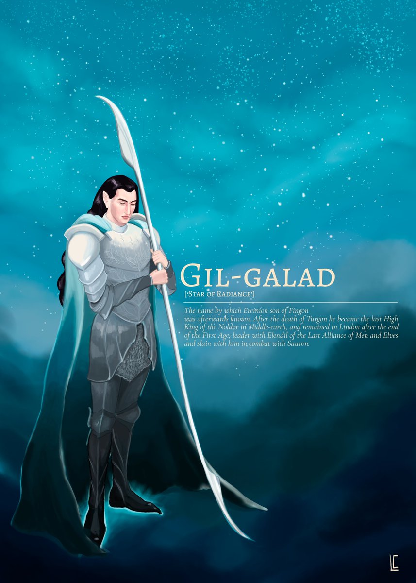 'But long ago he rode away,
and where he dwelleth none can say;
for into darkness fell his star
in Mordor where the shadows are...' 
⚔️💫💫💫

Gil-Galad for #Tolkientober Day 27: 'Armour'
