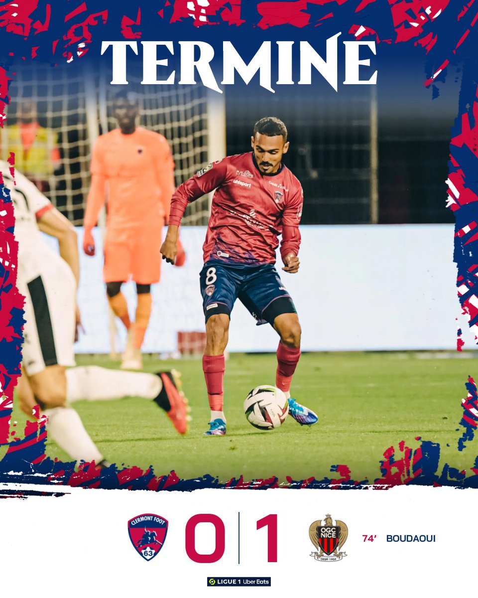 ClermontFoot's tweet image. ⏹️ 90&apos; 𝐂&apos;𝐞𝐬𝐭 𝐭𝐞𝐫𝐦𝐢𝐧𝐞́

Clermont s&apos;incline à la maison. Rendez-vous à Strasbourg le week-end prochain ⚔

🌋0⃣-1⃣🦅  #CF63OGCN