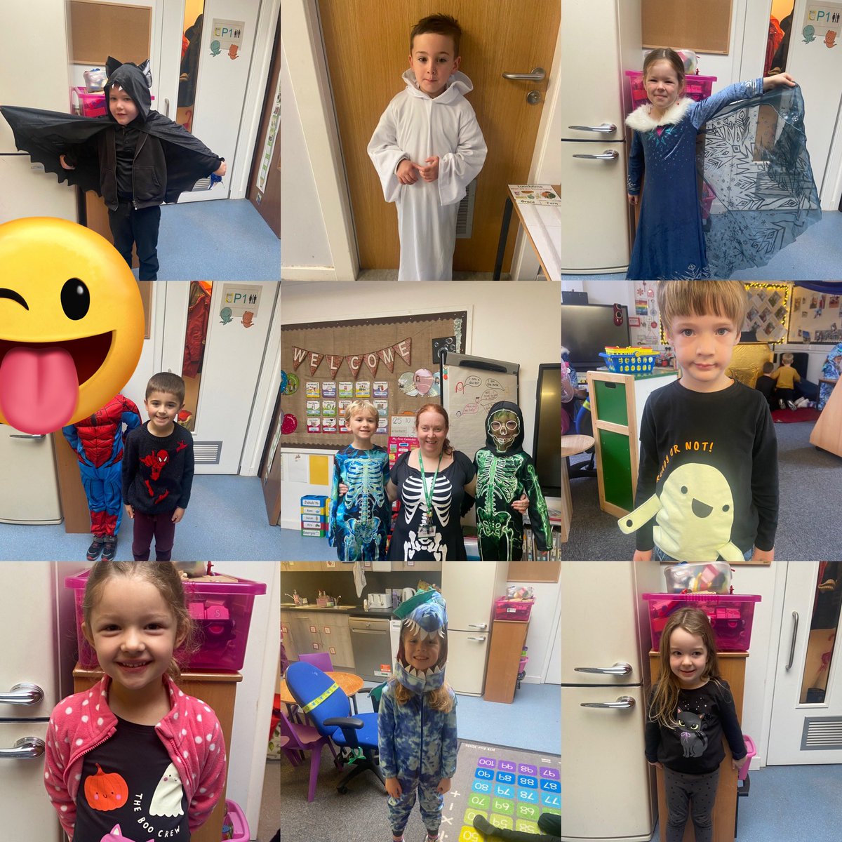 gillyp_dm's tweet image. We have had a spooktacular day!! I was so impressed with all the children costumes and we have all been so busy. So much writing today, we practised subitising in maths, games, pegging and our first hot choc stars for Mrs Mackay for being respectful! #term2off #superherostars #p1