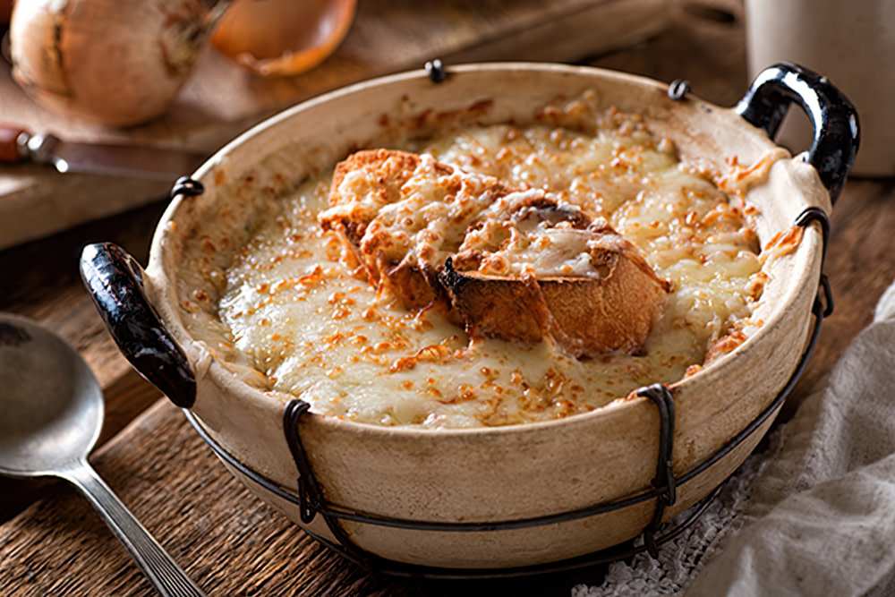 Perfect for a chilly evening: Lucas &amp; Lewellen Vineyards shared their recipe for classic French onion soup. It's delicious and pairs perfectly with Chardonnay. Get the recipe: cawineclub.com/Classic-French…