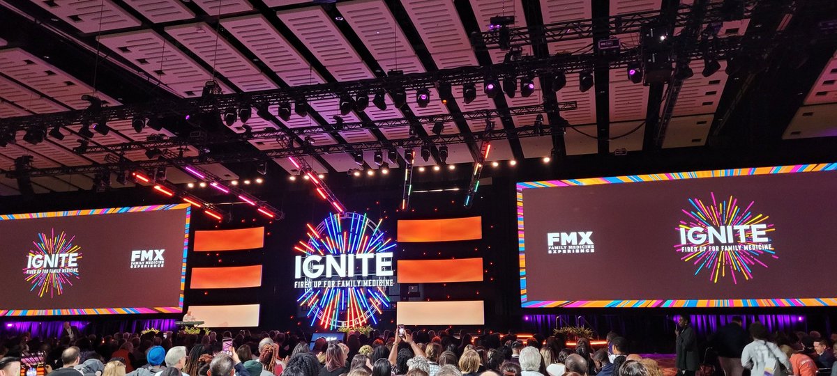 'As family physicians, you treat more patients and save more lives than any other specialty,' ~ @rshawnm at Main Stage opening #AAFPFMX #bestspecialtyever #familymedicine #Proudfamilydoc #FMRevolution #FMRising #Ignite