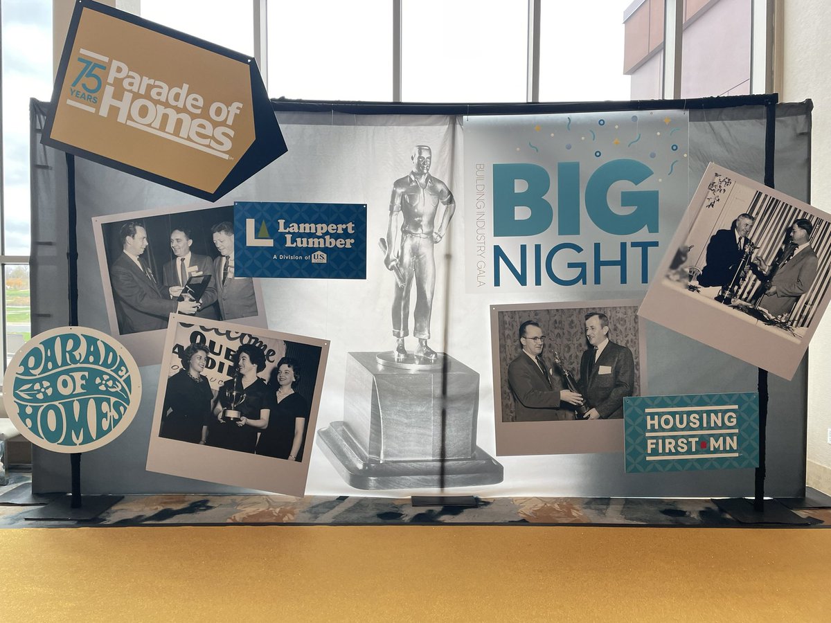 nserickson's tweet image. Tonight is @HousingFirstMN’s #BigNight, our annual awards ceremony honoring the best in homebuilding, remodeling and the industry as a whole. This year’s event has added meaning as we celebrate 75 years of the Parade of Homes (@pohtc).