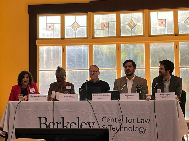 Today, CRHLP Executive Director Melissa Goodman (@mg718) moderated the panel 'Fundamental Privacy Rights – Intersectional Justice' at the 4th Annual @BerkeleyTechLJ/@BerkeleyLawBCLT Fall Symposium – CA Constitutional Privacy at 50. Thank you, @BerkeleyLaw!