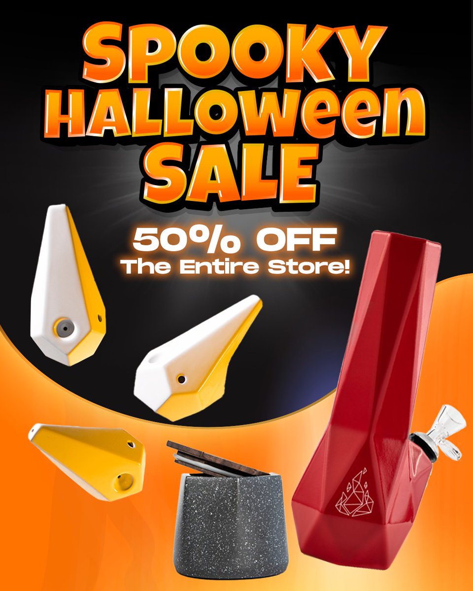 BrntDesigns's tweet photo. Spooky Halloween Sale going on now! Enjoy 50% off our entire collection of award winning accessories. Discount added at checkout. *while supplies last https://t.co/yYHbeLUiiG