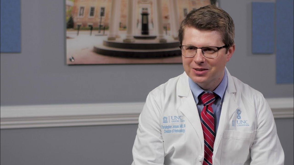 UNCDeptMedicine's tweet photo. Meet Dr. Christopher Jensen, a hematologist who primarily cares for patients with lymphoma and CLL. He values giving patients care that aligns with what they find most important.  
🔗https://t.co/gGB3sVeWmv https://t.co/1h61iSBbih