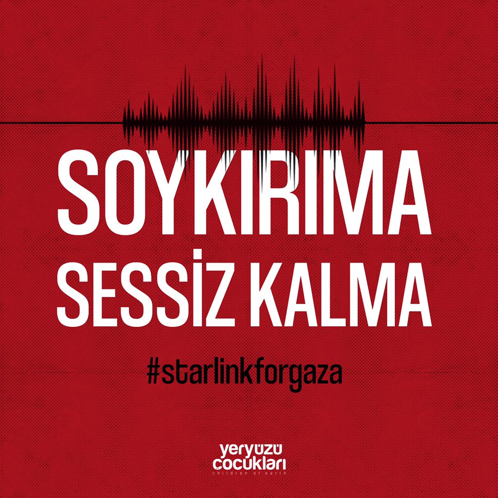 yecedorg's tweet photo. Soykırıma sessiz kalma

#starlinkforgaza https://t.co/fDJkS7HGYP