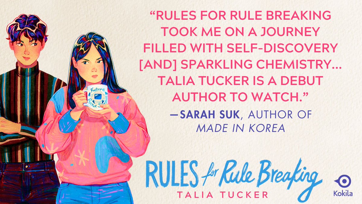 taliatuck's tweet photo. I've been gatekeeping these blurbs for way too long. Thanks to @_sarahsuk, @sharpegirl, @cuhlaireahn, @michellequach for their kind words on 'Rules for Rule Breaking.' 📚 Huge thanks to @kokilabooks, @penguinteen, @kath_illust and Kaitlin Yang as well! ❤️ #rulesforrulebreaking https://t.co/4SAl3LsHPu