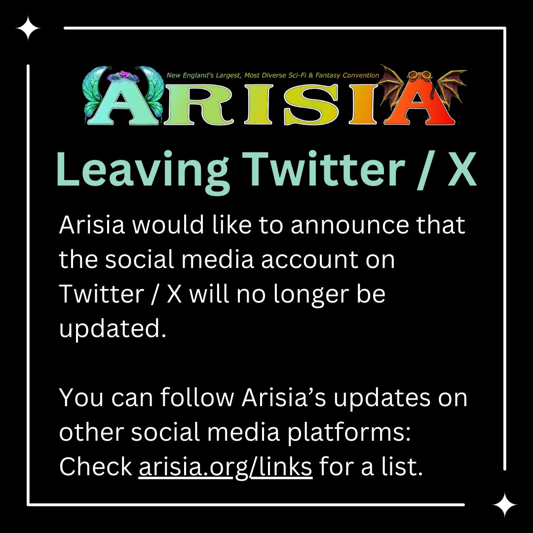Arisia tweet media