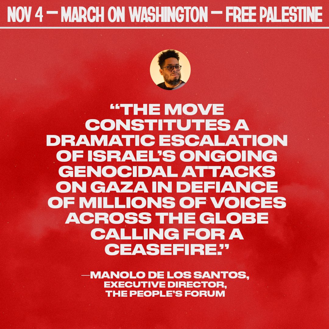 The People's Forum  National March on Washington: Free Palestine - The  People's Forum