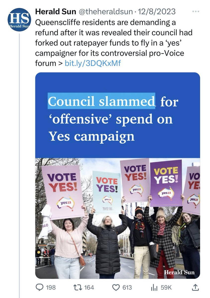@DrVicFielding Let’s fully audit Yes23 who unethically used council funds (taxpayers money) towards the Yes campaign. A truly despicable act.