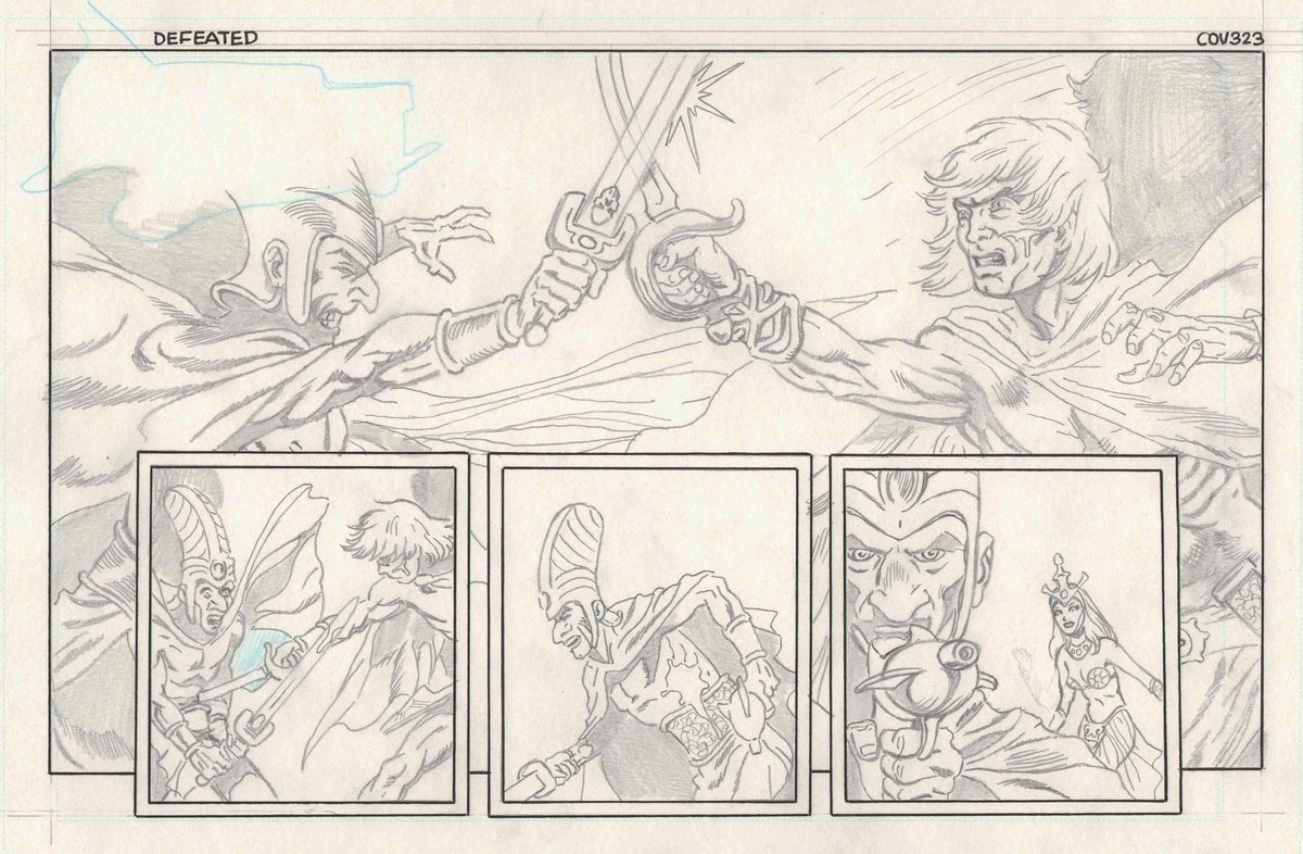 carson2venus's tweet photo. "First Blood"—Episode 323 of #ERB, Inc.'s #CARSONofVENUS™ webcomic—now LIVE!
Adapted from Edgar Rice Burroughs' original Venus novels
Script: @MartinPowell221; art: Ronn Sutton; colors: @PY_M1306
Preview plus roughs, pencils, inks
#Amtor #ERBUniverse https://t.co/LeoEwH6CMp https://t.co/PC9acPAVjT