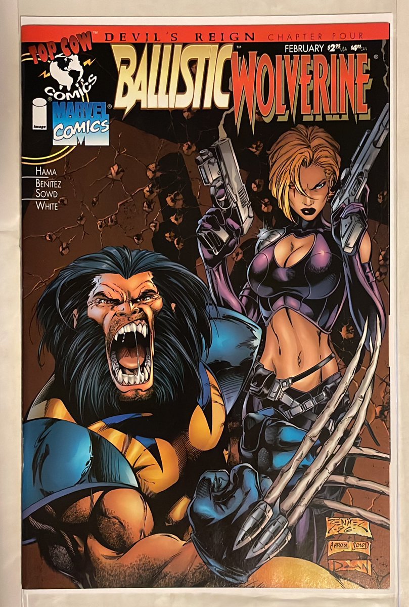 rholmes0520's tweet image. It’s time for Friday nights @TopCow classic!  It’s Devils Reign chapter 4! Ballistic Wolverine!  How bout this awesome cover from @ELJoeBenitez Aaron Sowd and Sean White!  Hama writing Wolvie! #DevilsReign #Wolverine  #topcow ##MarvelComics #comics