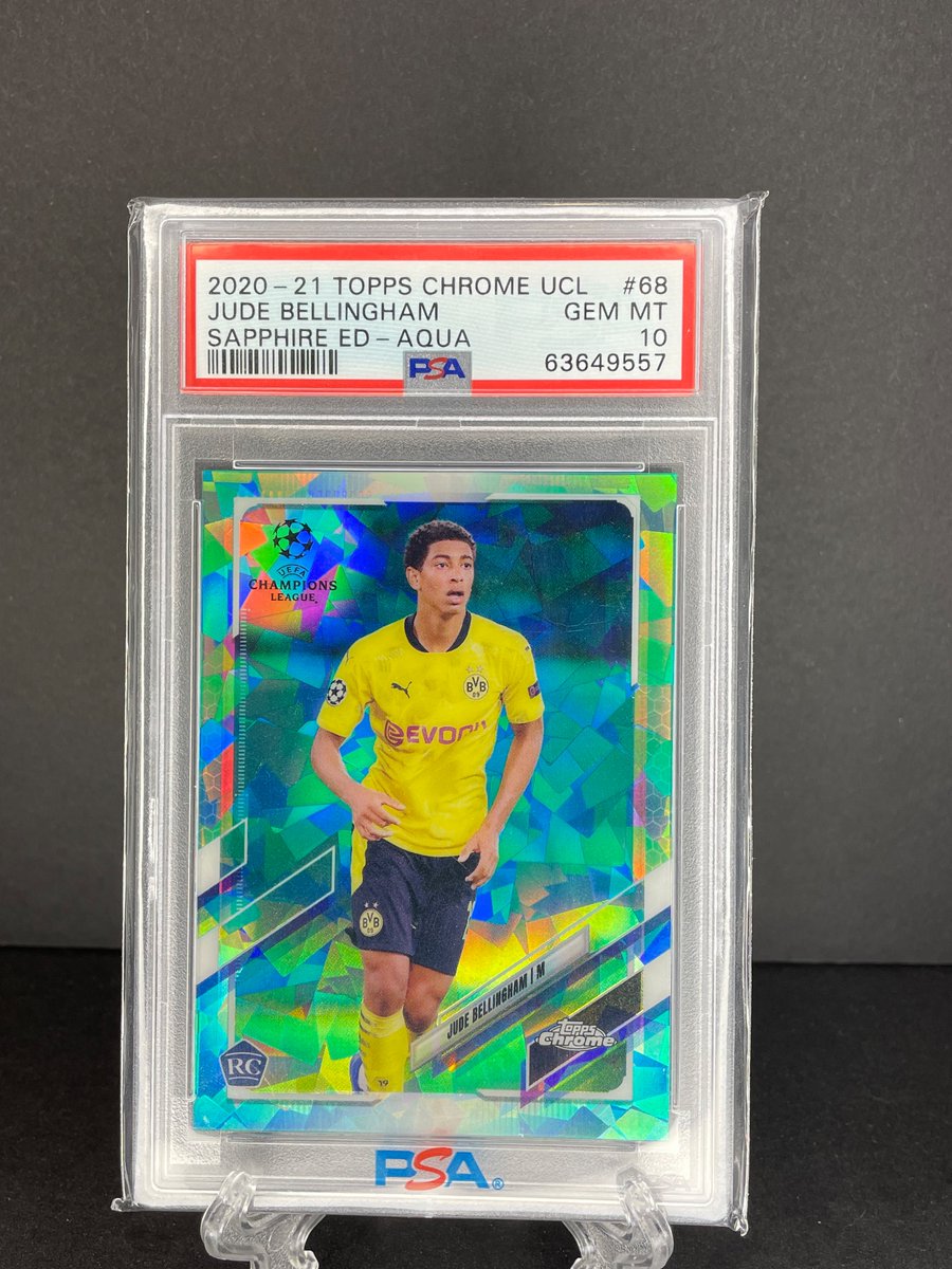Jules_Jawns's tweet photo. Jude Bellingham 2020-21 Topps Chrome Sapphire Aqua /150 PSA 10
$500
eBay has one listed w current bid of $360 with 5 days left
#SpookyStealsStackSale https://t.co/bXvPUKXlMk