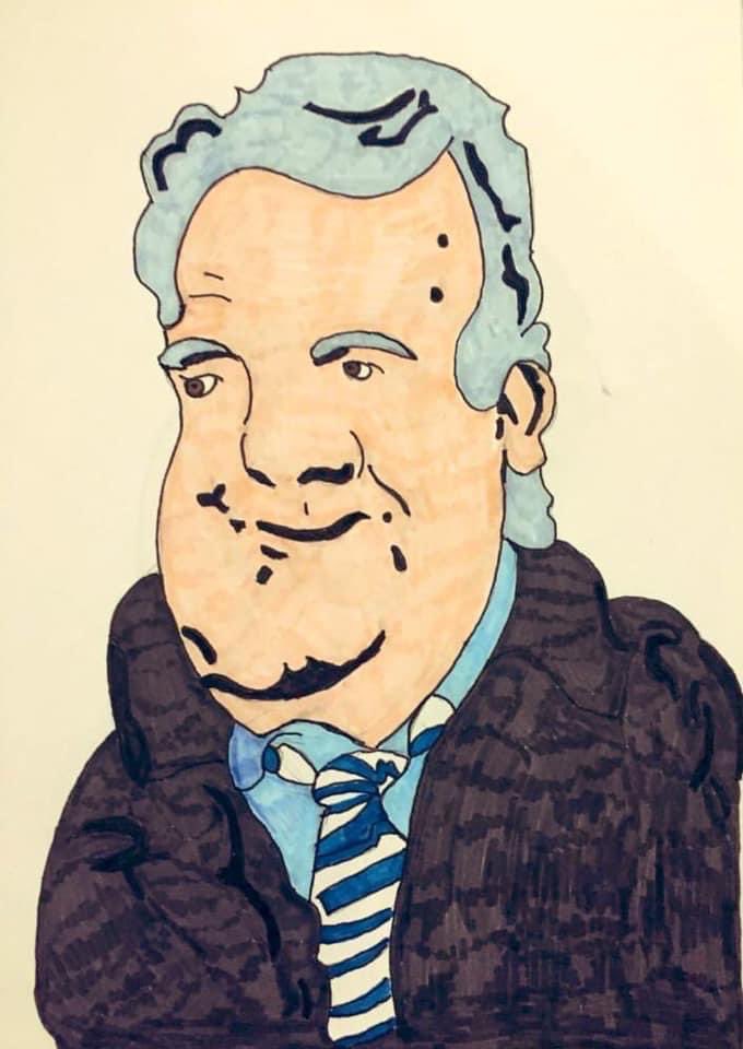 MD_EFC1878's tweet photo. This is my drawing of the legend Bill Kenwright, R.I.P my friend @Everton https://t.co/Drkw0xsQAn