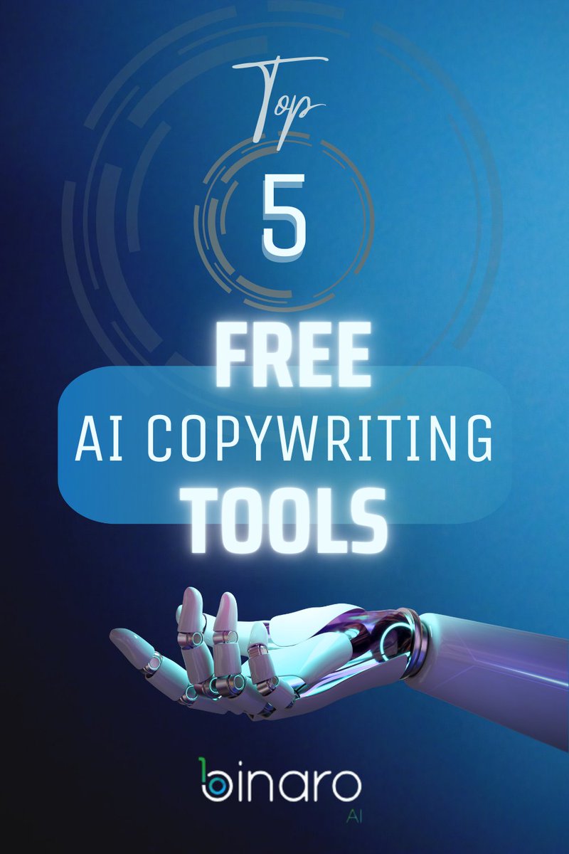 BinaroCompany's tweet image. 5 Free AI Copywriting Tools That Are Killing It 🤯

@Jasper ✍️
@CopyAI 🧲
@ShortlyAI 🤯
@WriteSonic 🎯
@Scalenut 💡

#AIcopywriting #freemiumtools #contentmarketing #BinaroAI #AItools