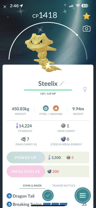 Just evolved this shiny boi :3 https://t.co/nN19vrra1j