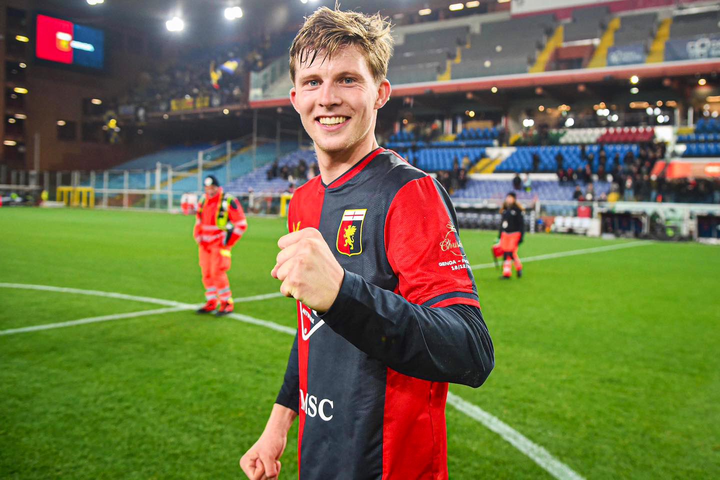 Genoa, Italy. 24 April 2022. Morten Frendrup of Genoa CFC in