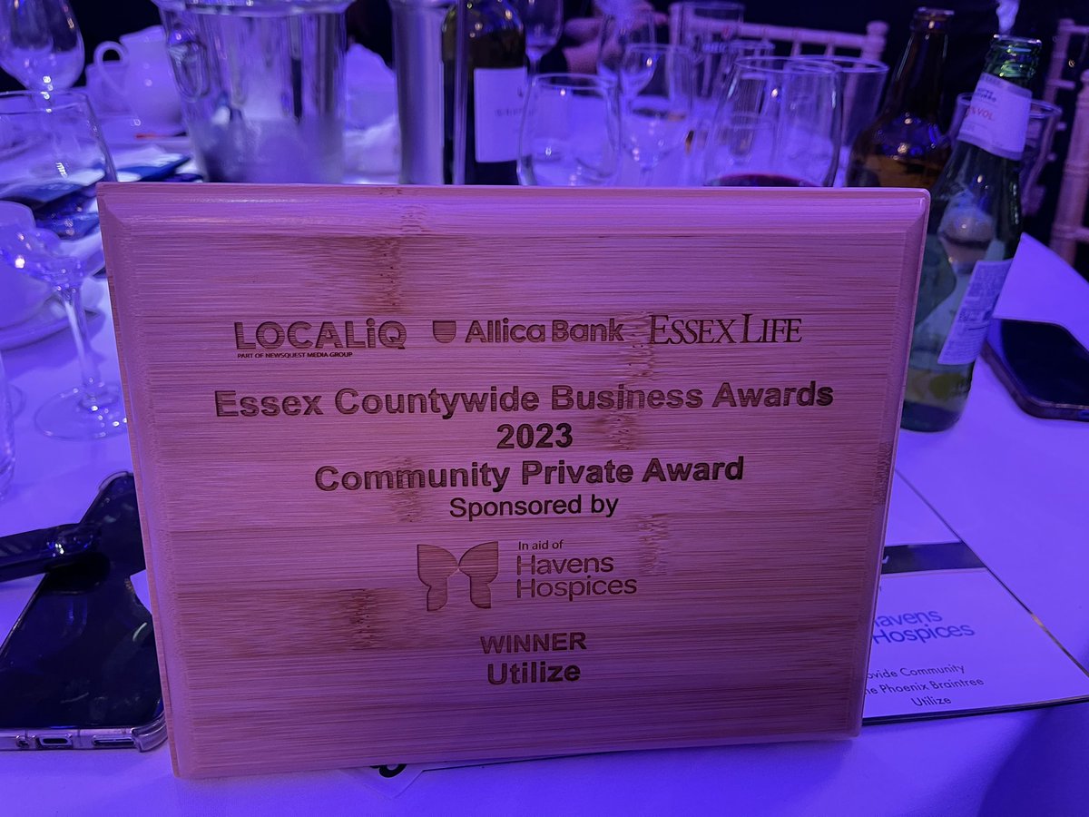 We’ve won Community Private Award at #essexbusinessawards Brilliant night and congrats to our charity ambassador’s.