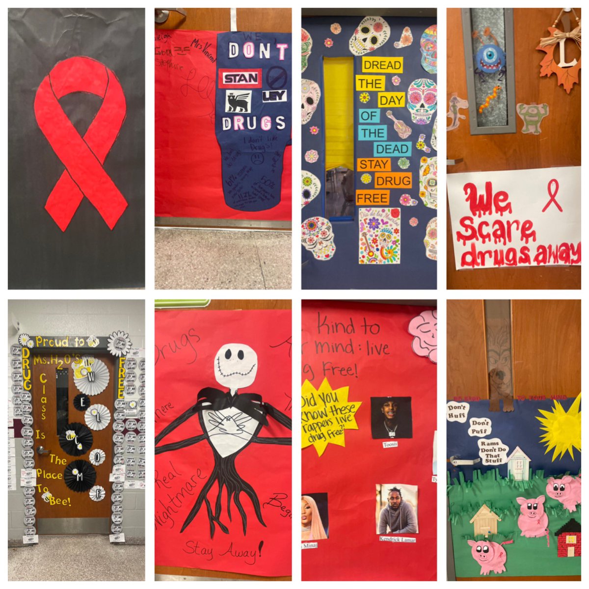 We had a great week celebrating Red Ribbon Week and ended with  a door decorating contest!#RSMS
#ProudToBeDrugFree