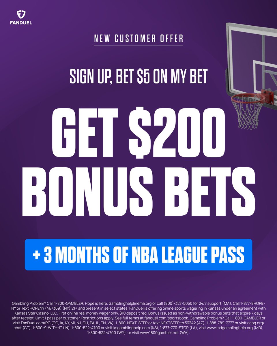 ThePicksPro's tweet photo. 🏀 Warriors @ Kings SGP
📊 +199 ⚡ +398 @ FanDuel

👋🏼 New to my page? You can get $200 in Bonus Bets by joining FanDuel below &amp; placing $5 on my bet.

Claim offer: https://t.co/46AWshTZvC

🔥 I’m a perfect 3-0 so far, let’s go for 4.

21+, gamble responsibly. #GamblingX https://t.co/BkzHzcRr2b