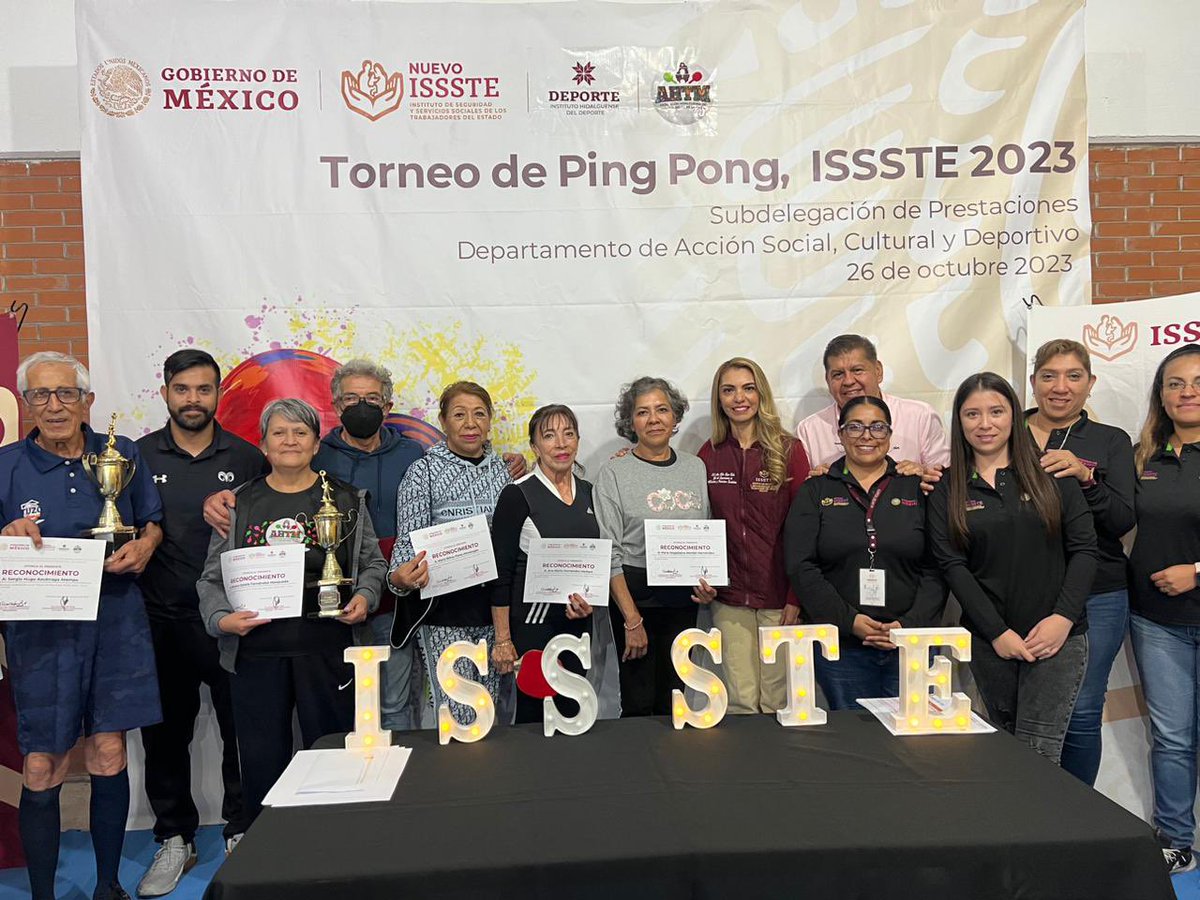 IsssteHidalgo's tweet photo. Ganadores del primer Torneo de #PingPong #IsssteHidalgo 2023.

¡Enhorabuena a todas y todos los participantes!

#NuevoIssste https://t.co/EemvnRWe2X