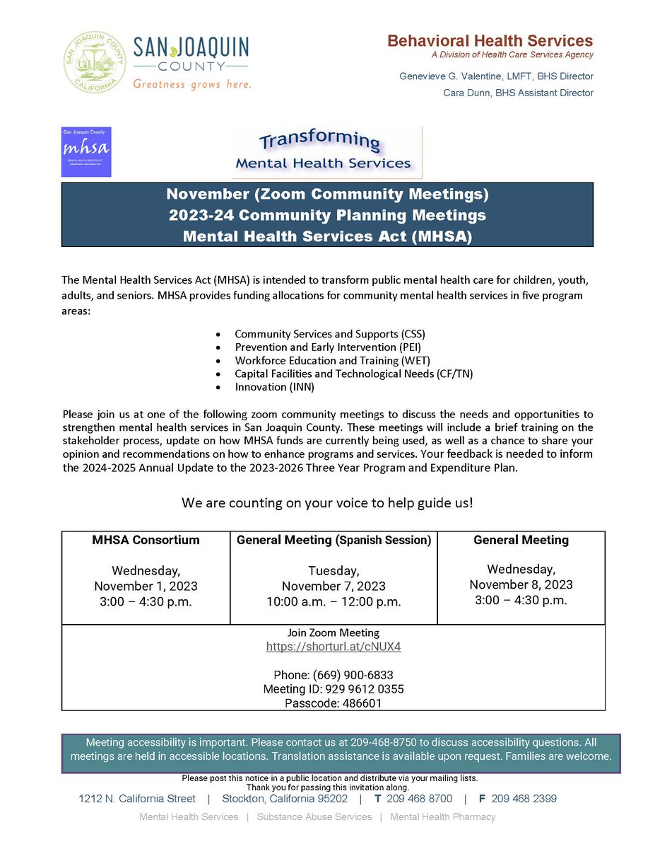 San Joaquin County Behavioral Health Services tweet media