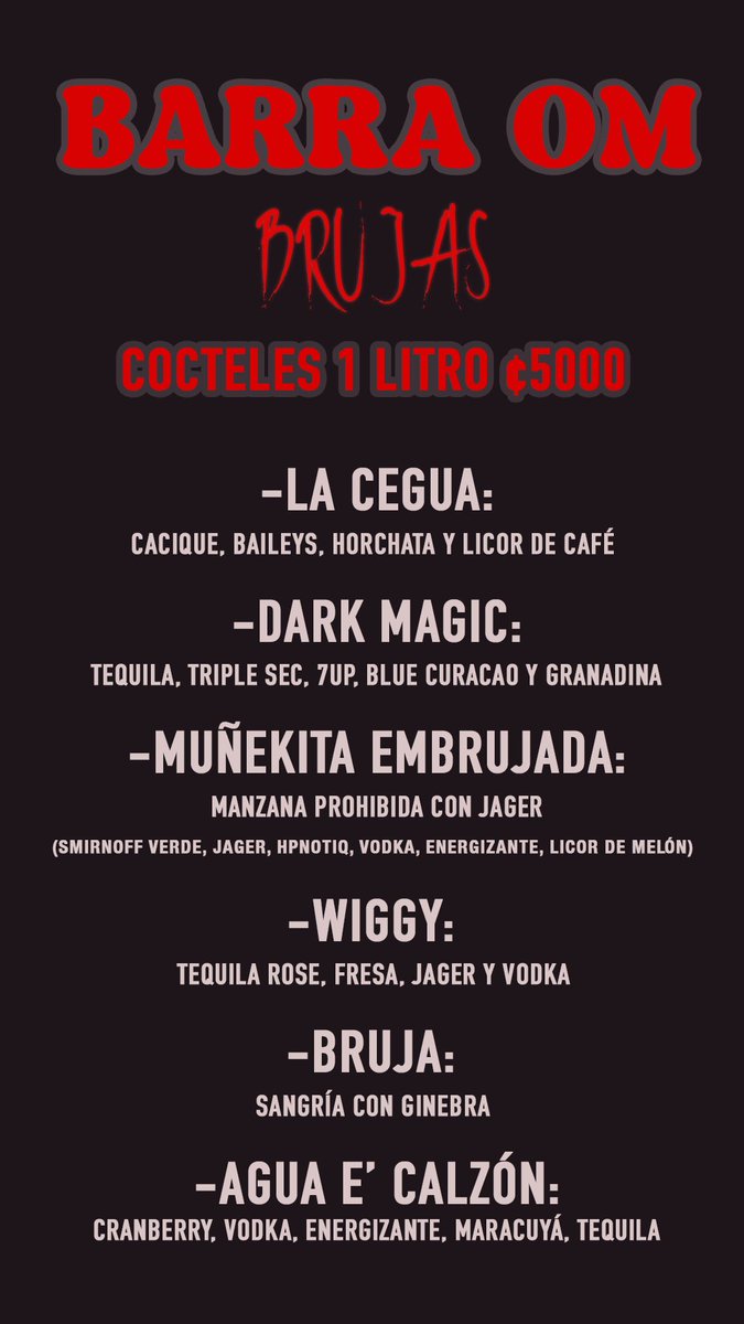 Baby Fatale es nuestra bruja de las pócimas en nuestra Barra OM 🔥🔮