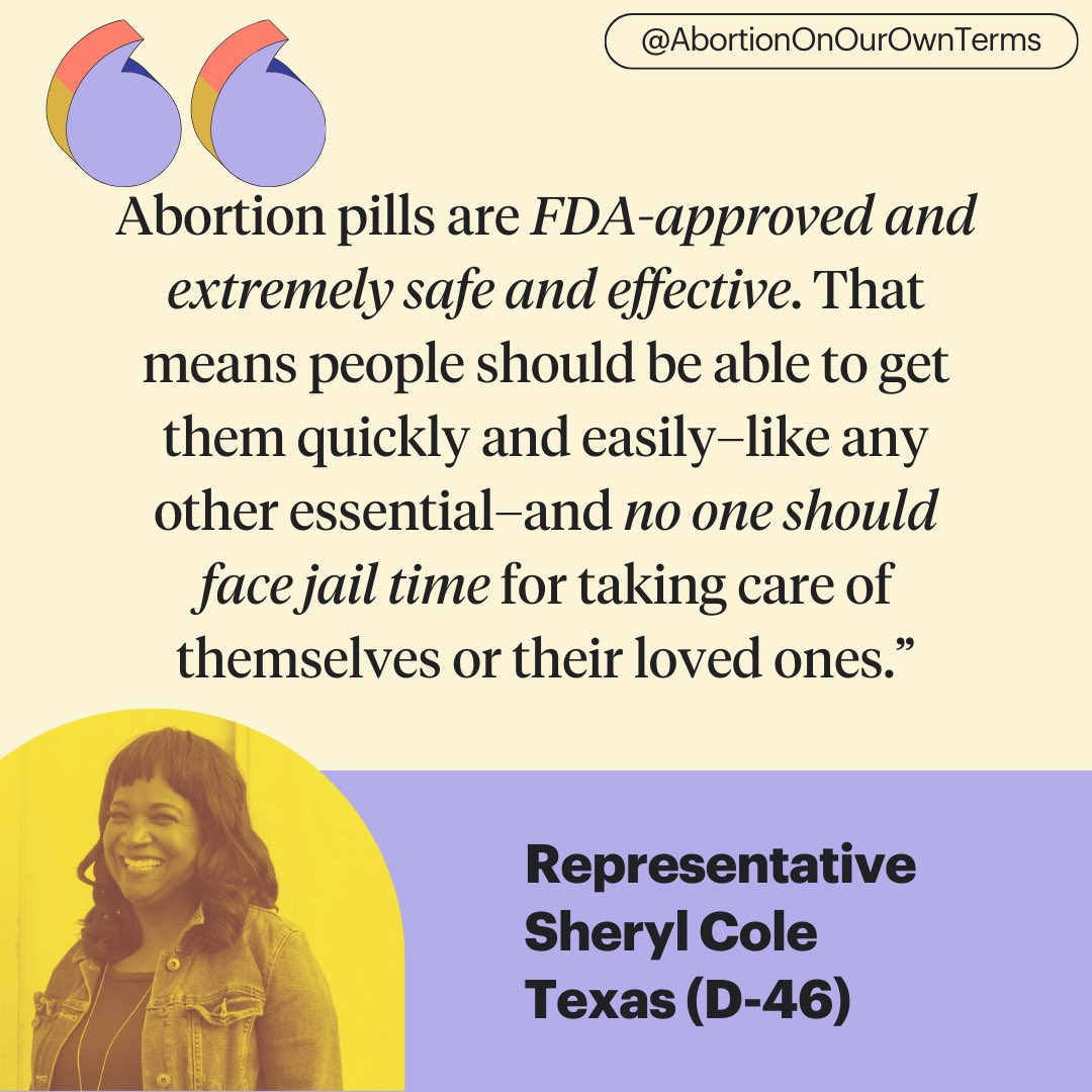 Abortion is safe & we trust ppl to decide what is best for them & their situation. Let’s use our collective power to challenge politicians who try to take away reproductive autonomy by punishing people for #SelfManagedAbortion @AbortionOOOT