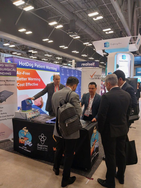 AugSurgical's tweet photo. We’re showing our new HOT technology Patient Warming + Return Electrode at Plastic Surgery The Meeting #PSTM23! Come see us in booth 1244 with our South American partner Vision Medica https://t.co/tgTg4tKCPV