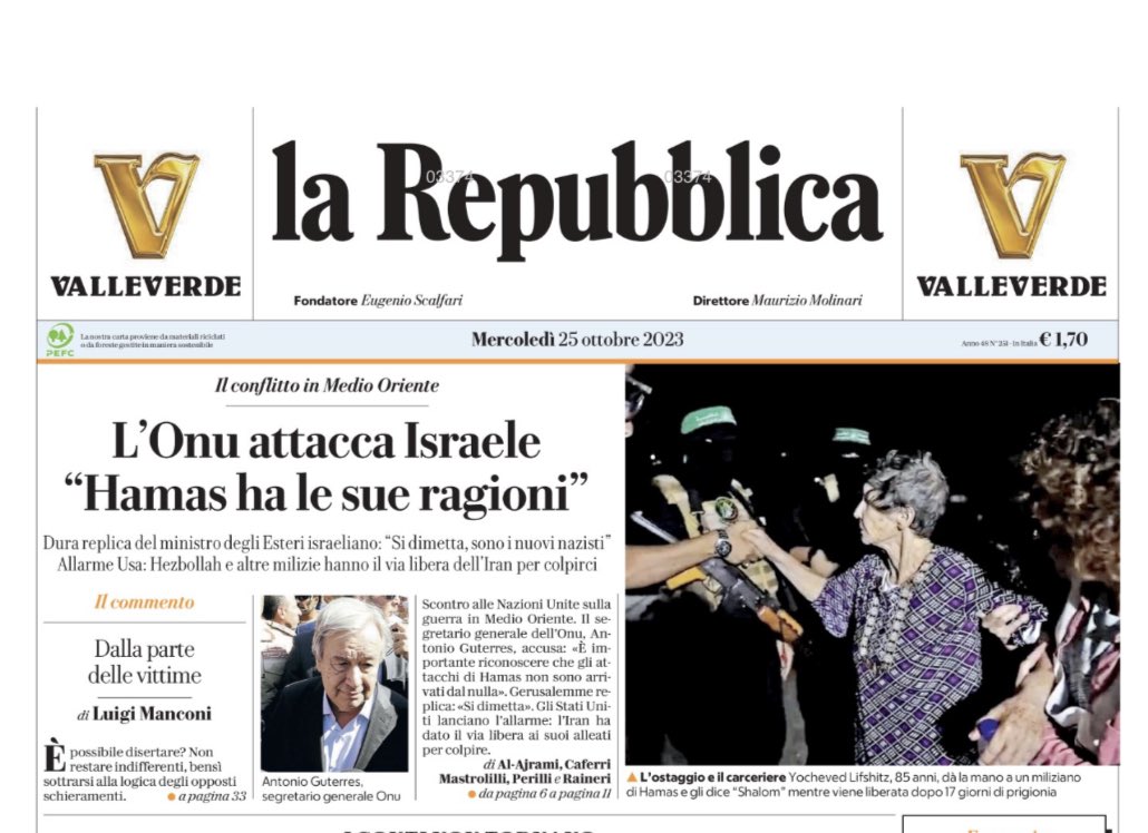 EPalazzotto's tweet photo. @il_pucciarelli @Corriere @RetePaceDisarmo Purtroppo caro @il_pucciarelli fa il paio con questo titolo falso e deontologicamente imbarazzante. I più importanti quotidiani del Paese non stanno dando una bella immagine di giornalismo in questi giorni. 😞 https://t.co/0a5KRh95yr