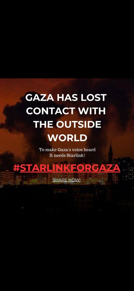 🚨One of the most horrendous genocides in the history of humankind is being covered up in 2023.This is beyond mind-boggling. This is nothing short of complicity. <a href="/elonmusk/">Elon Musk</a> provide #StarlinkForGaza, just like you did for Ukraine. 
#IsraeliNewNazism #BlackoutGenocide