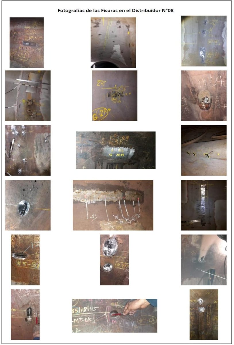 CesarGonzagaA's tweet image. Estas son parte de las miles de fisuras que tienen los distribuidores de acero en #CocaCodoSinclair estuvimos con @VillaFernando_ dentro de ellos y las &quot;reparaciones&quot; con soldadura , hacían que aparezcan más , son irreparables y lo peor es que lo hicieron sabiendo @MashiRafael