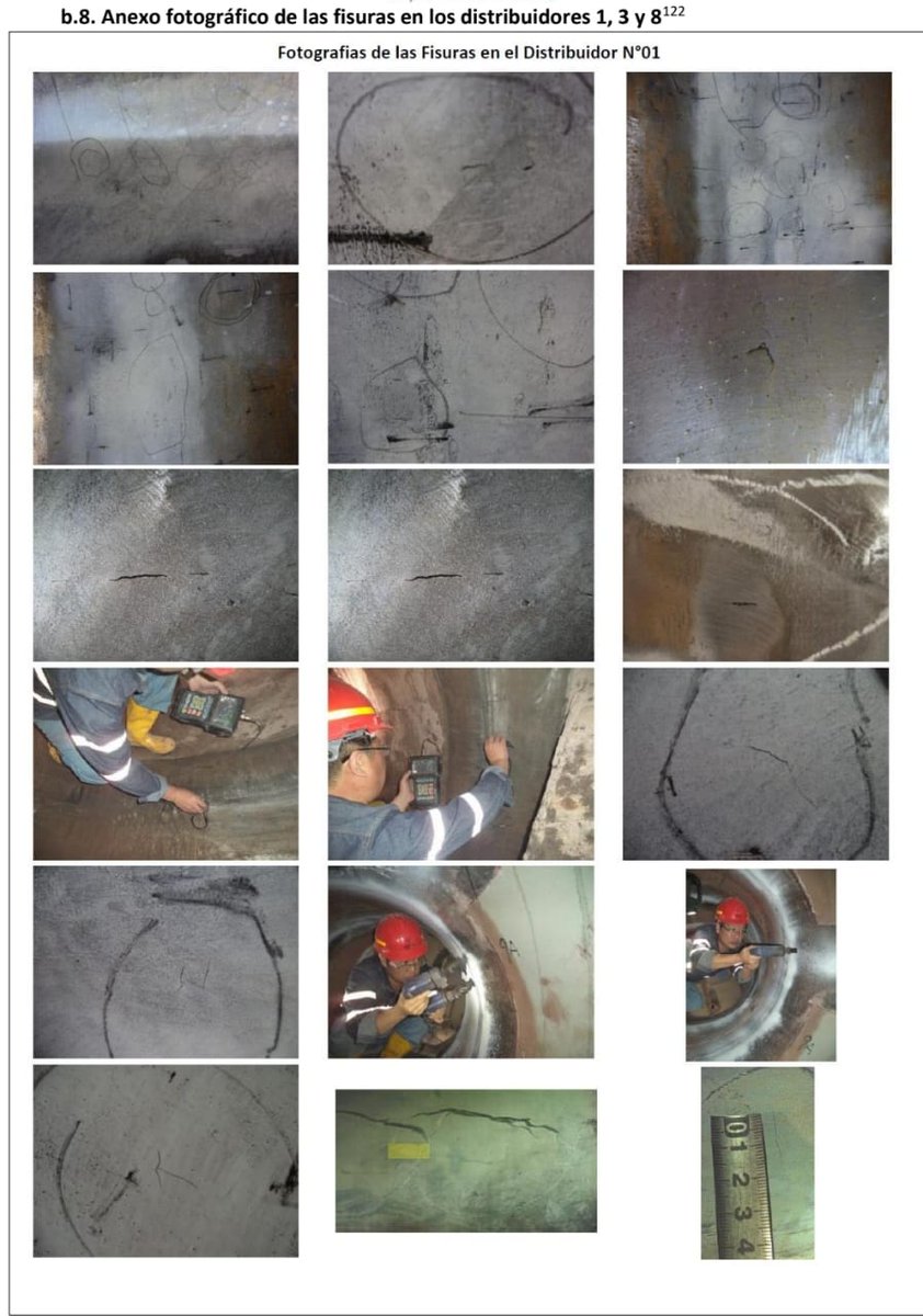 CesarGonzagaA's tweet image. Estas son parte de las miles de fisuras que tienen los distribuidores de acero en #CocaCodoSinclair estuvimos con @VillaFernando_ dentro de ellos y las &quot;reparaciones&quot; con soldadura , hacían que aparezcan más , son irreparables y lo peor es que lo hicieron sabiendo @MashiRafael