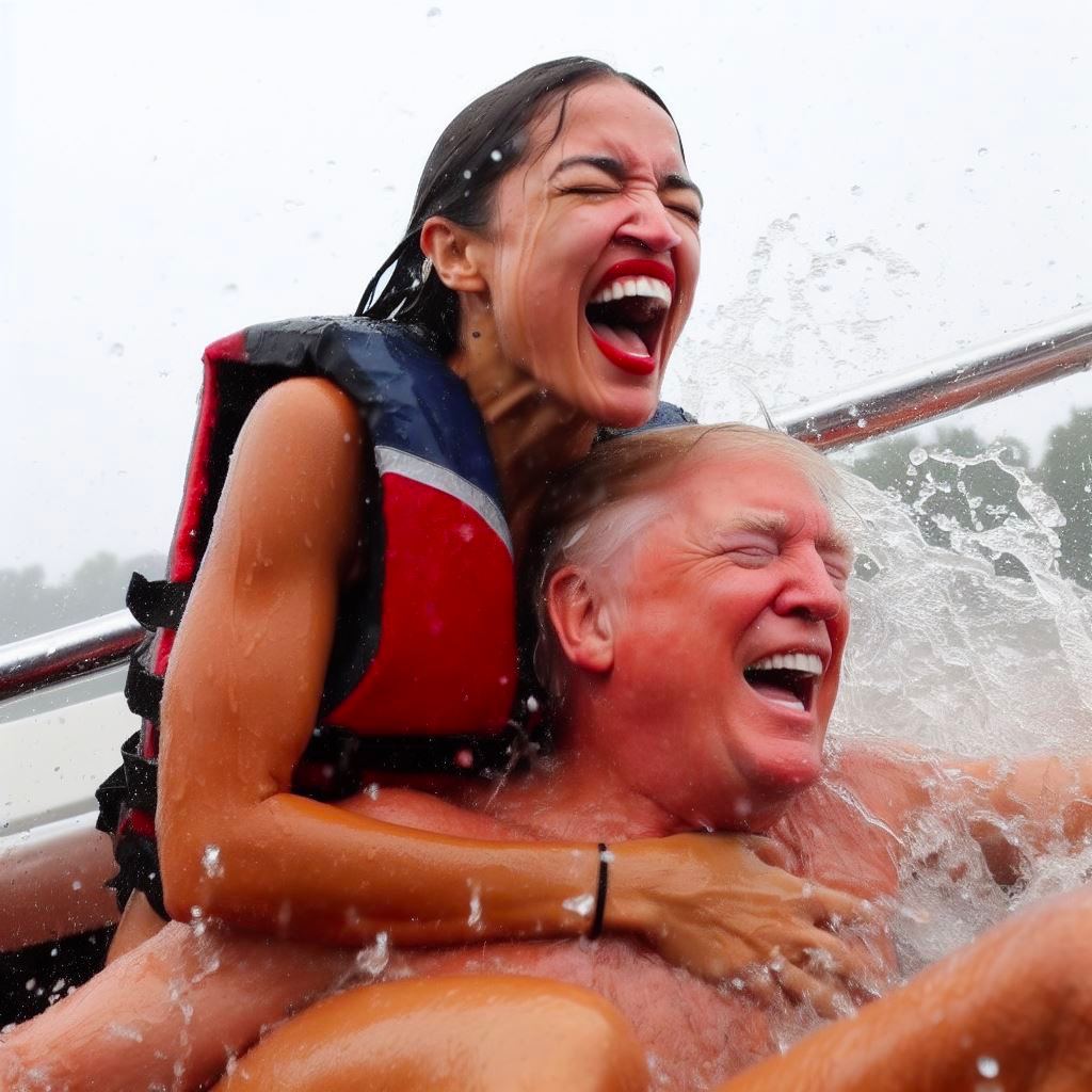alphafox's tweet photo. Its a little known fact that AOC and Trump vacation together: https://t.co/YRYqwz3iyI