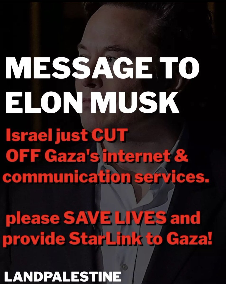 #Starlinkforgaza <a href="/elonmusk/">Elon Musk</a> PLEASE