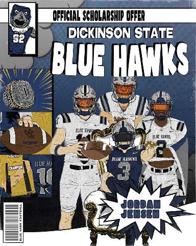 After an amazing conversation with <a href="/RMcCarvel/">Russell E McCarvel</a> I am extremely excited to announce I have received an offer to <a href="/BlueHawkFB/">Dickinson State Football</a> ❕