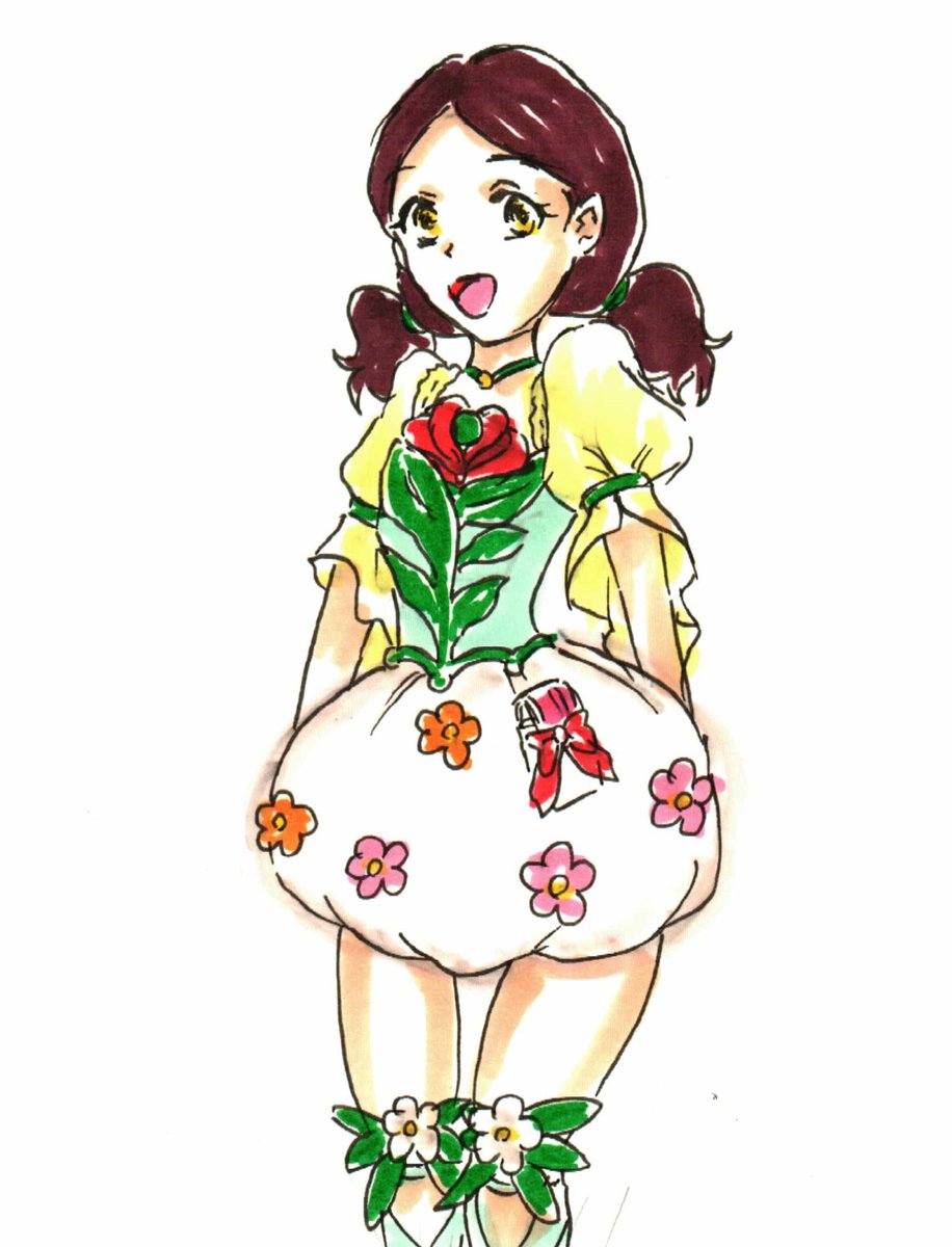 プリキュア「#小笠原晴香生誕祭2023#松本美知恵生誕祭2023 昨日寝る前に描いてた中の人」|沖庵のイラスト